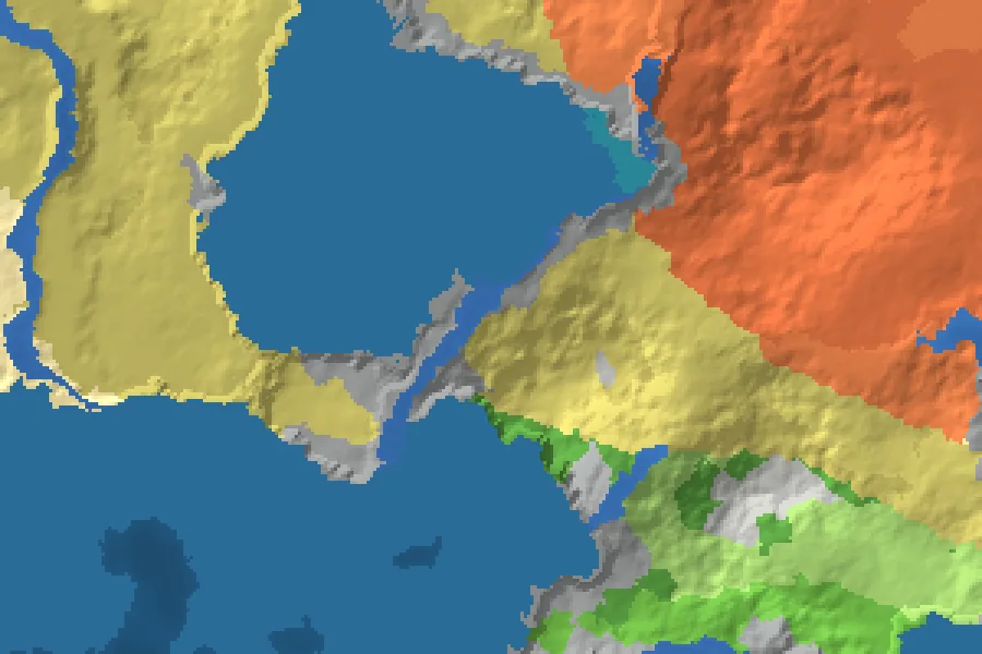 Biome map of the Savanna Double Dig seed around spawn, with nearby structures marked